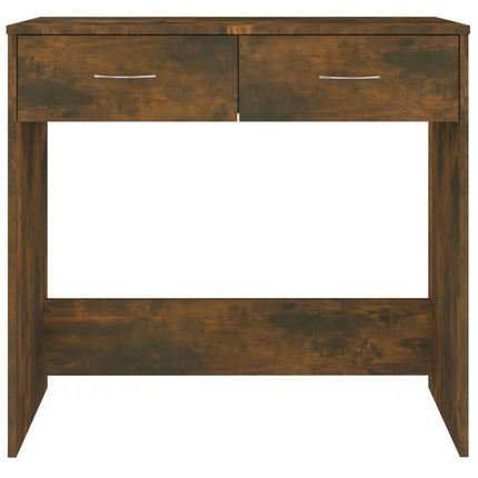 skrivebord 80x40x75 cm konstrueret træ røget egetræsfarve