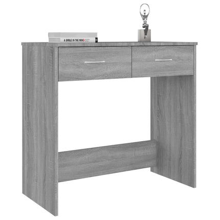 skrivebord 80x40x75 cm konstrueret træ grå sonoma-eg