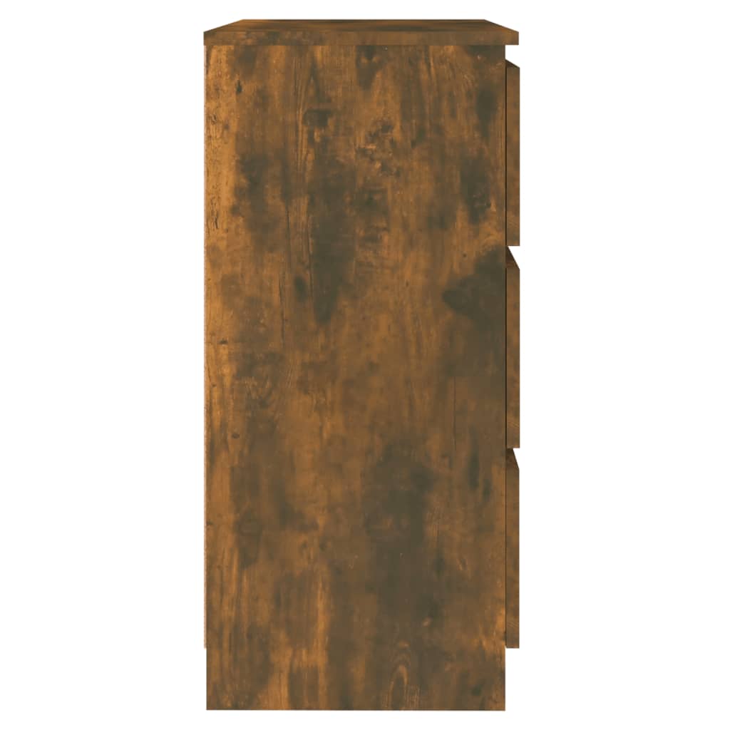 skænk 60x35x76 cm konstrueret træ røget egetræsfarve