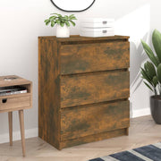 skænk 60x35x76 cm konstrueret træ røget egetræsfarve