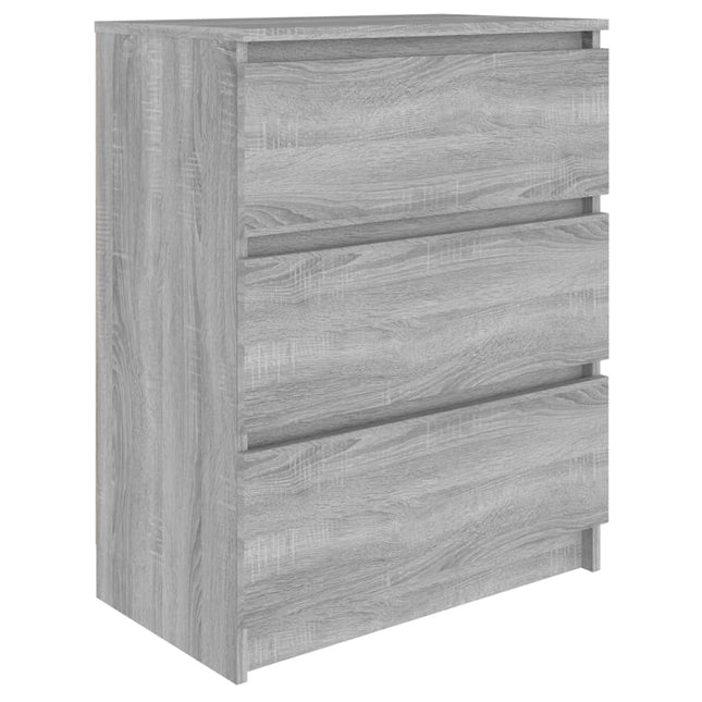 skænk 60x35x76 cm konstrueret træ grå sonoma-eg