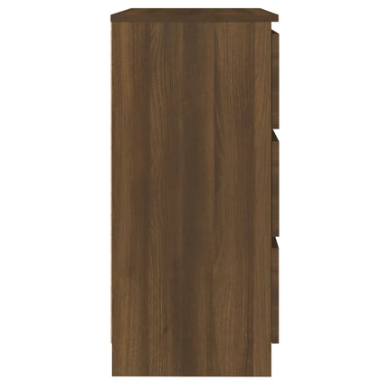 skænk 60x35x76 cm konstrueret træ brun egetræsfarve