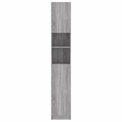 badeværelsesskab 32x25,5x190 cm konstrueret træ grå sonoma-eg