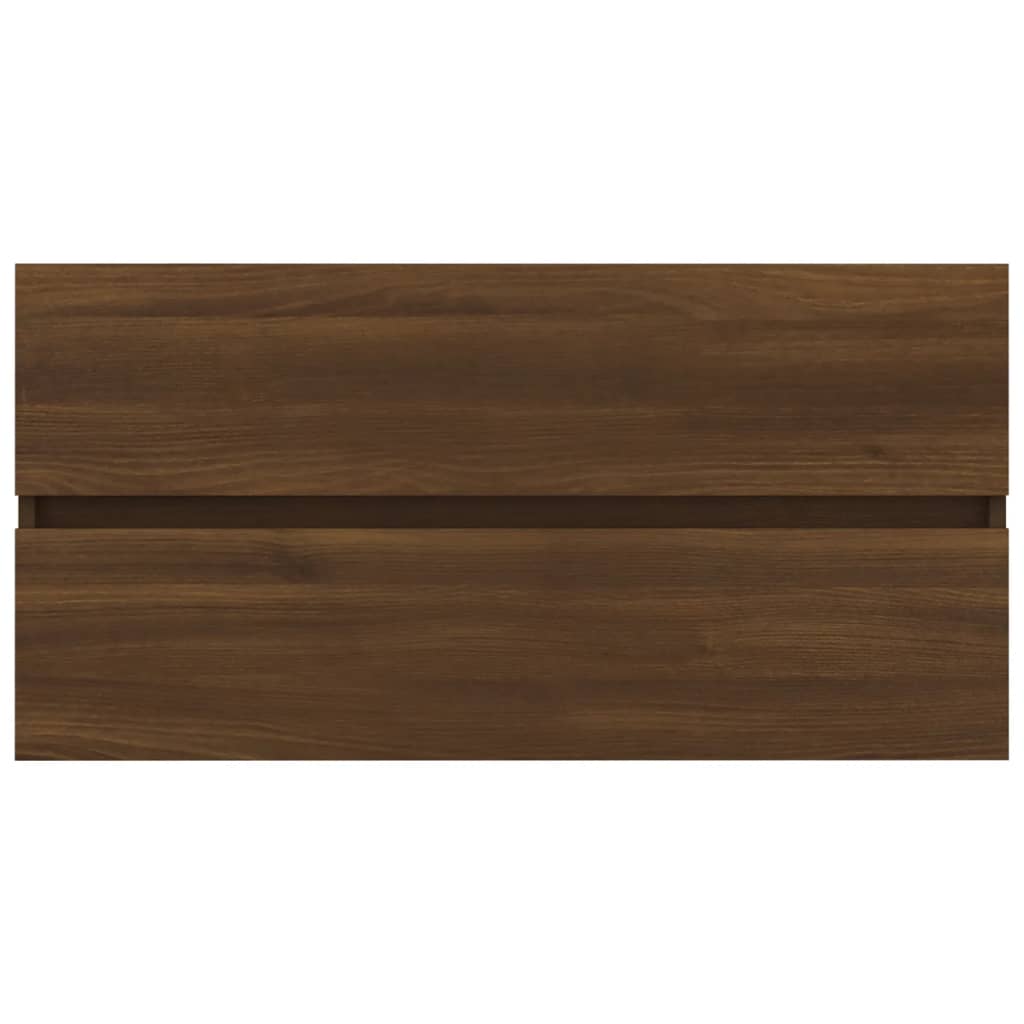 underskab 90x38,5x45 cm konstrueret træ brun egetræ