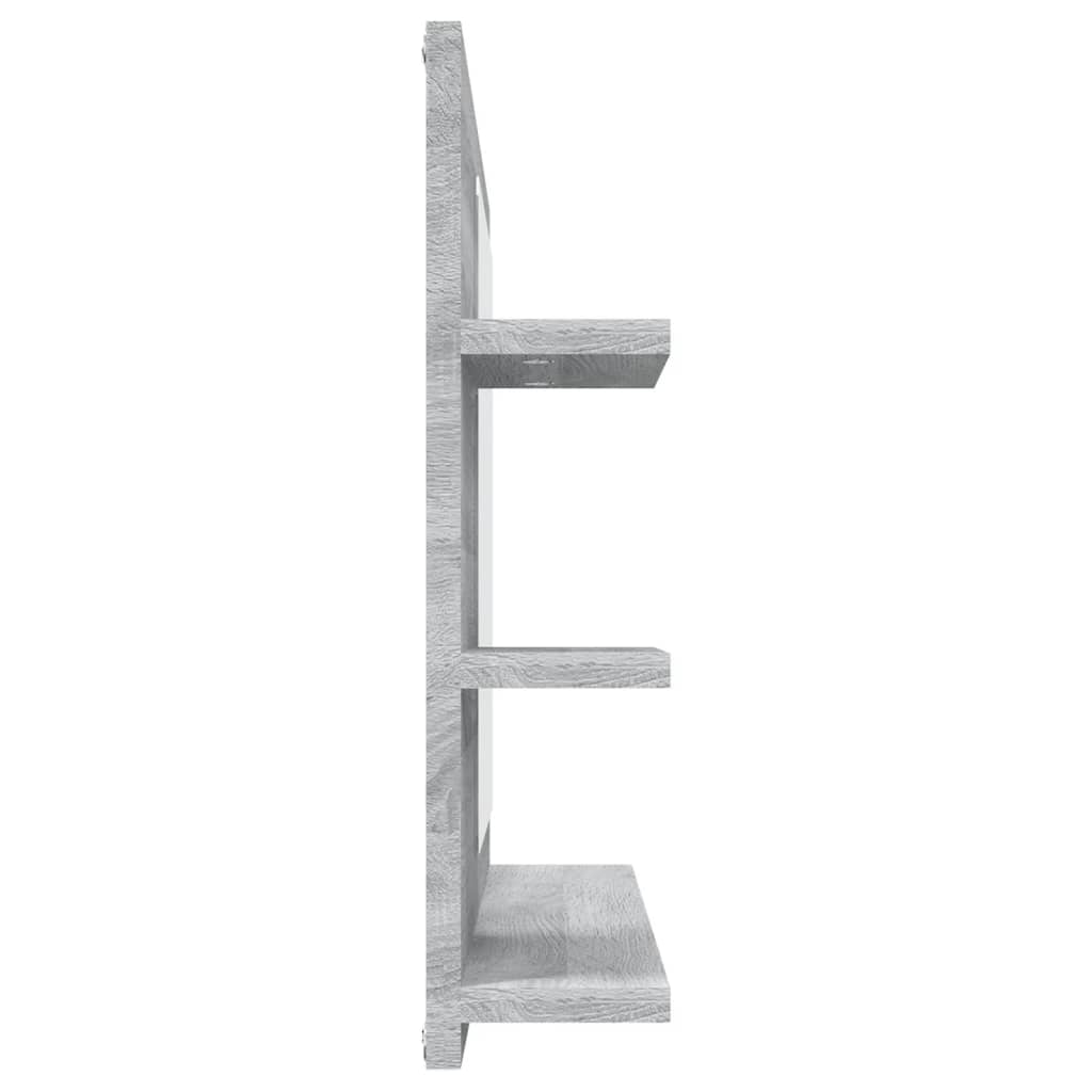 badeværelsesspejl 60x10,5x45 cm konstrueret træ grå sonoma-eg