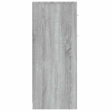 badeværelsesskab 60x33x80 cm konstrueret træ grå sonoma-eg