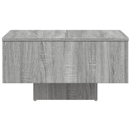 sofabord 60x60x31,5 cm konstrueret træ grå sonoma-eg