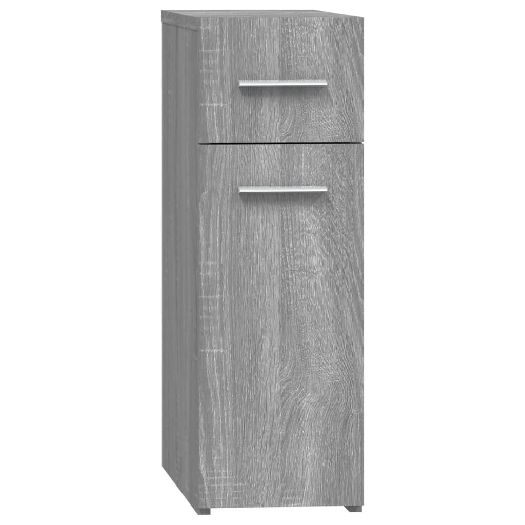 udtræksskab 20x45,5x60 cm konstrueret træ grå sonoma-eg