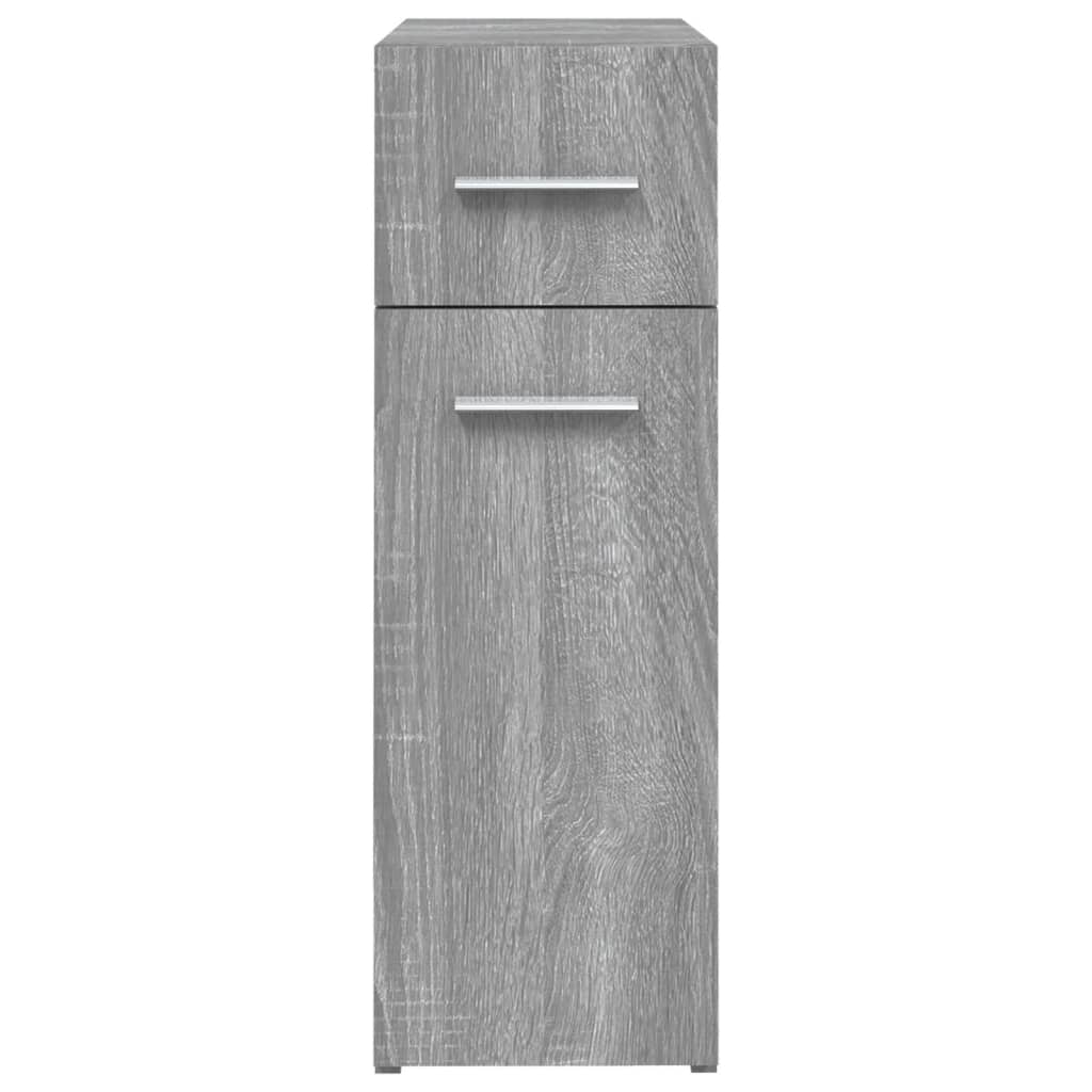 udtræksskab 20x45,5x60 cm konstrueret træ grå sonoma-eg