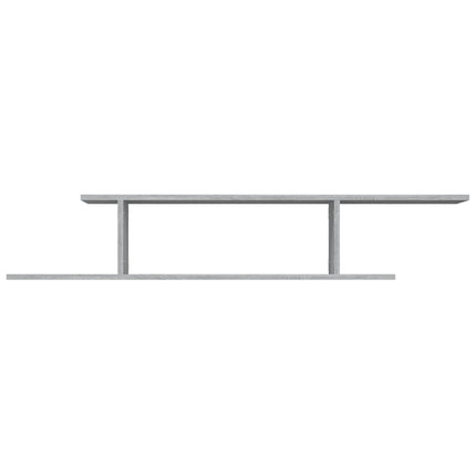 væghængt tv-hylde 125x18x23 cm konstrueret træ grå sonoma-eg