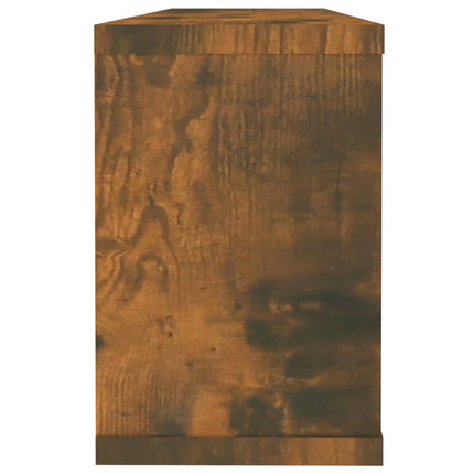 væghylder 2 stk. 60x15x23 cm konstrueret træ røget egetræ