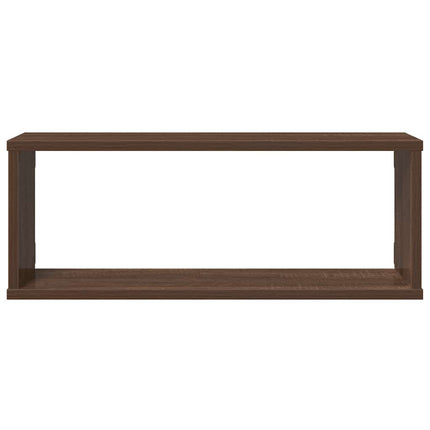væghylder 4 stk. 60x15x23 cm konstrueret træ brun egetræ