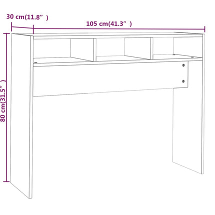sofabord 105x30x80 cm konstrueret træ grå sonoma-eg