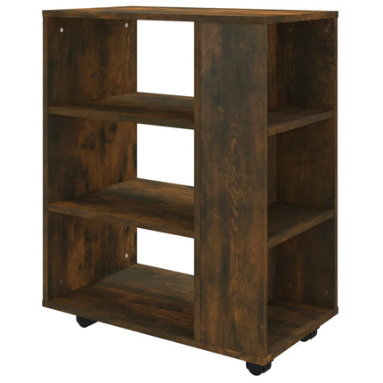 rullebord 60x35x75 cm konstrueret træ røget egetræsfarve