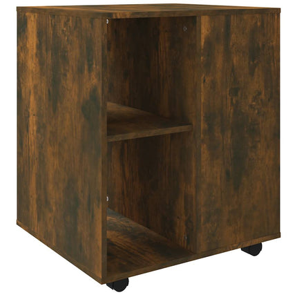 rullebord 60x53x72 cm konstrueret træ røget egetræsfinish