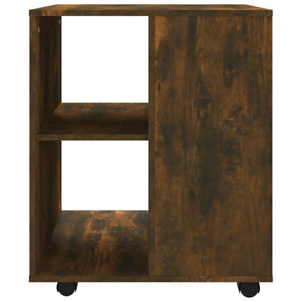 rullebord 60x53x72 cm konstrueret træ røget egetræsfinish