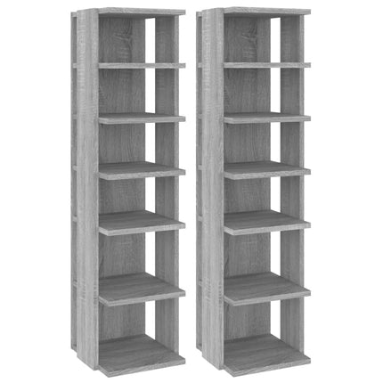 skoreoler 2 stk. 27,5x27x102 cm konstrueret træ grå sonoma-eg
