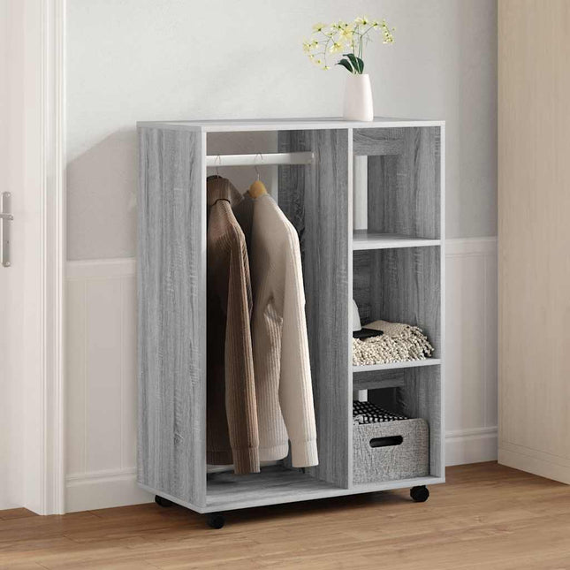 klædeskab 80x40x110 cm konstrueret træ grå sonoma-eg
