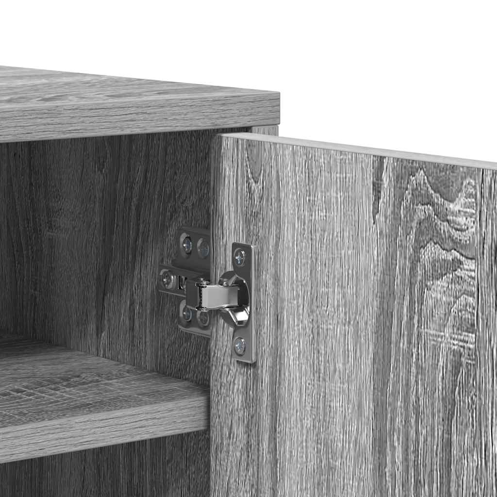 skoskab 60x35x70 cm konstrueret træ grå sonoma-eg