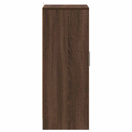 skoskab 60x35x92 cm konstrueret træ brun egetræsfarve