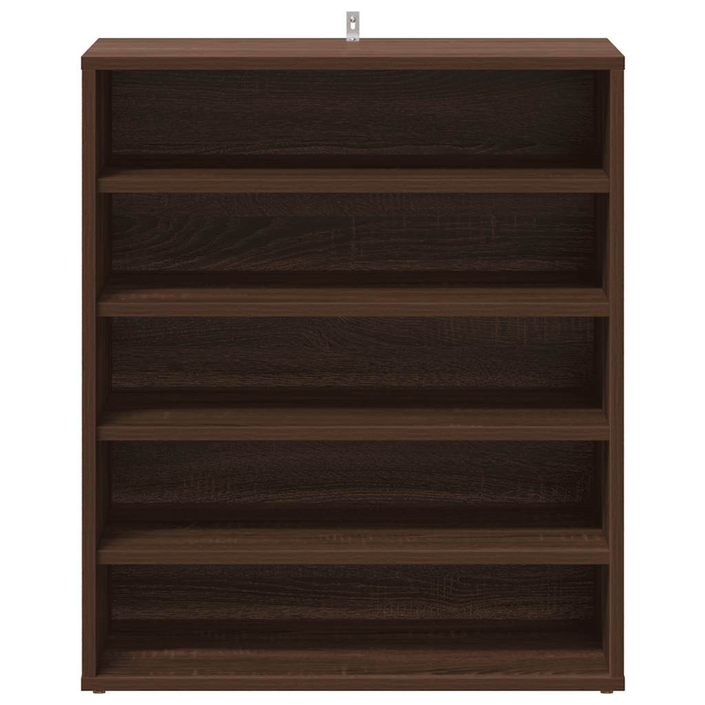 skoskab 60x35x70 cm konstrueret træ brun egetræsfarve