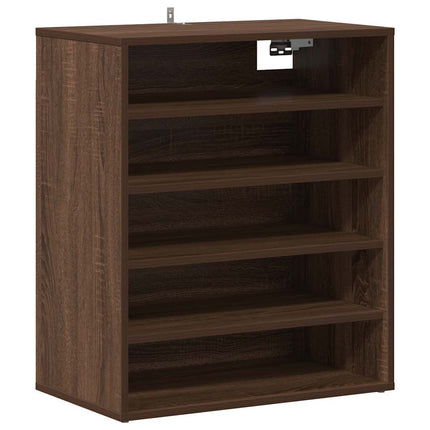 skoskab 60x35x70 cm konstrueret træ brun egetræsfarve