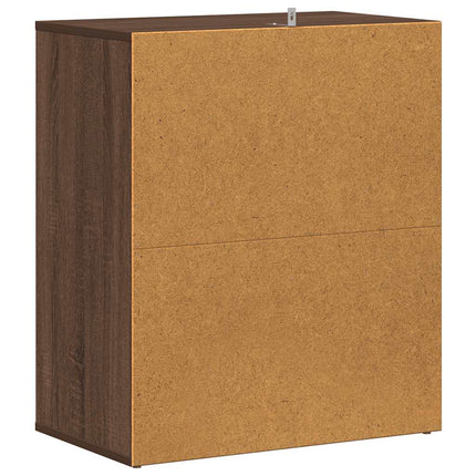 skoskab 60x35x70 cm konstrueret træ brun egetræsfarve