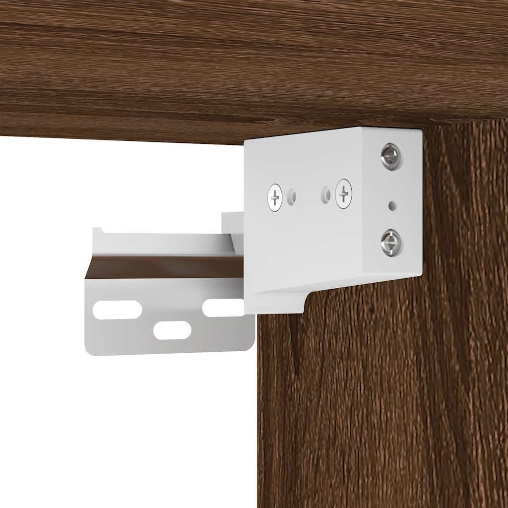 skoskab 60x35x70 cm konstrueret træ brun egetræsfarve