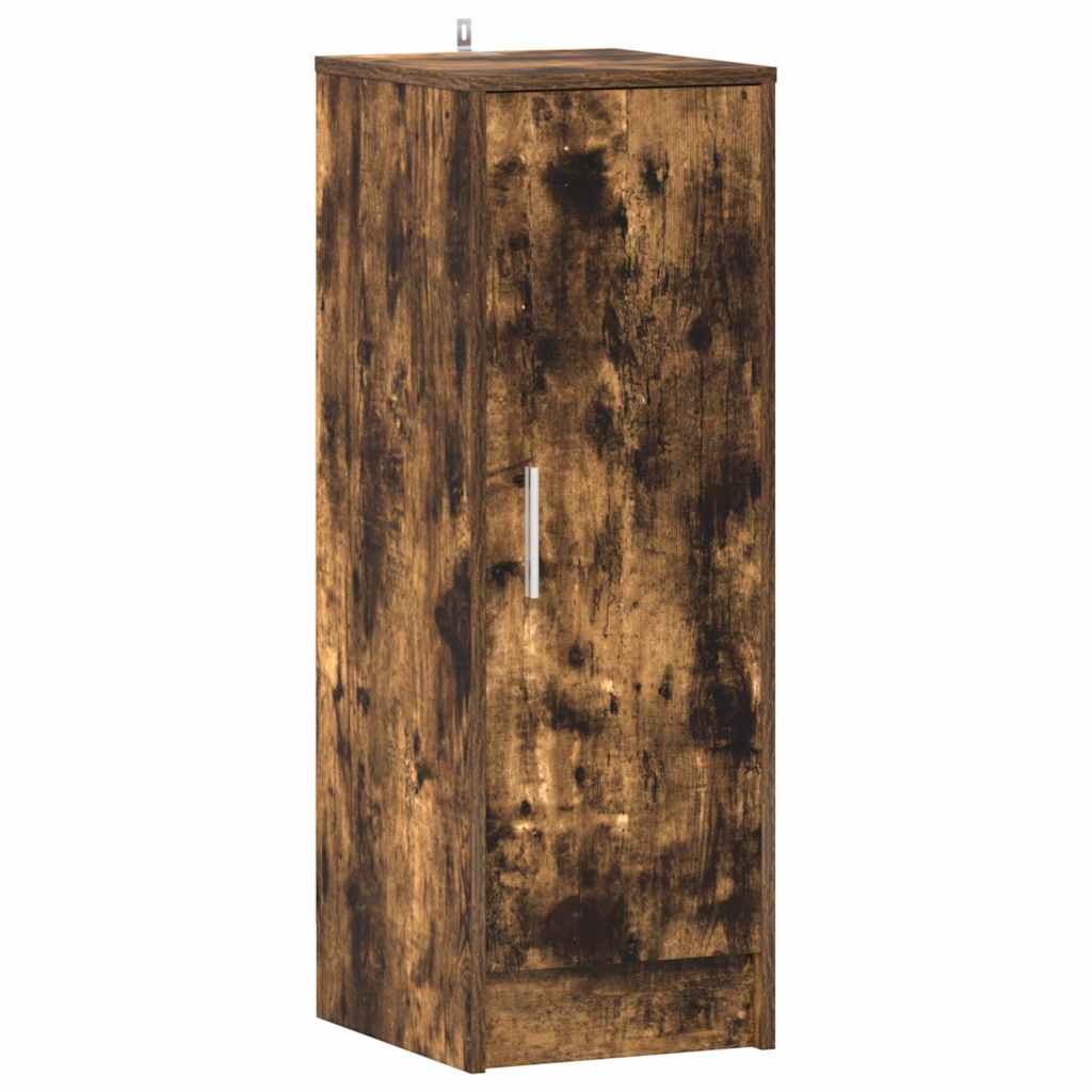 skoskab 32x35x92 cm konstrueret træ røget egetræ