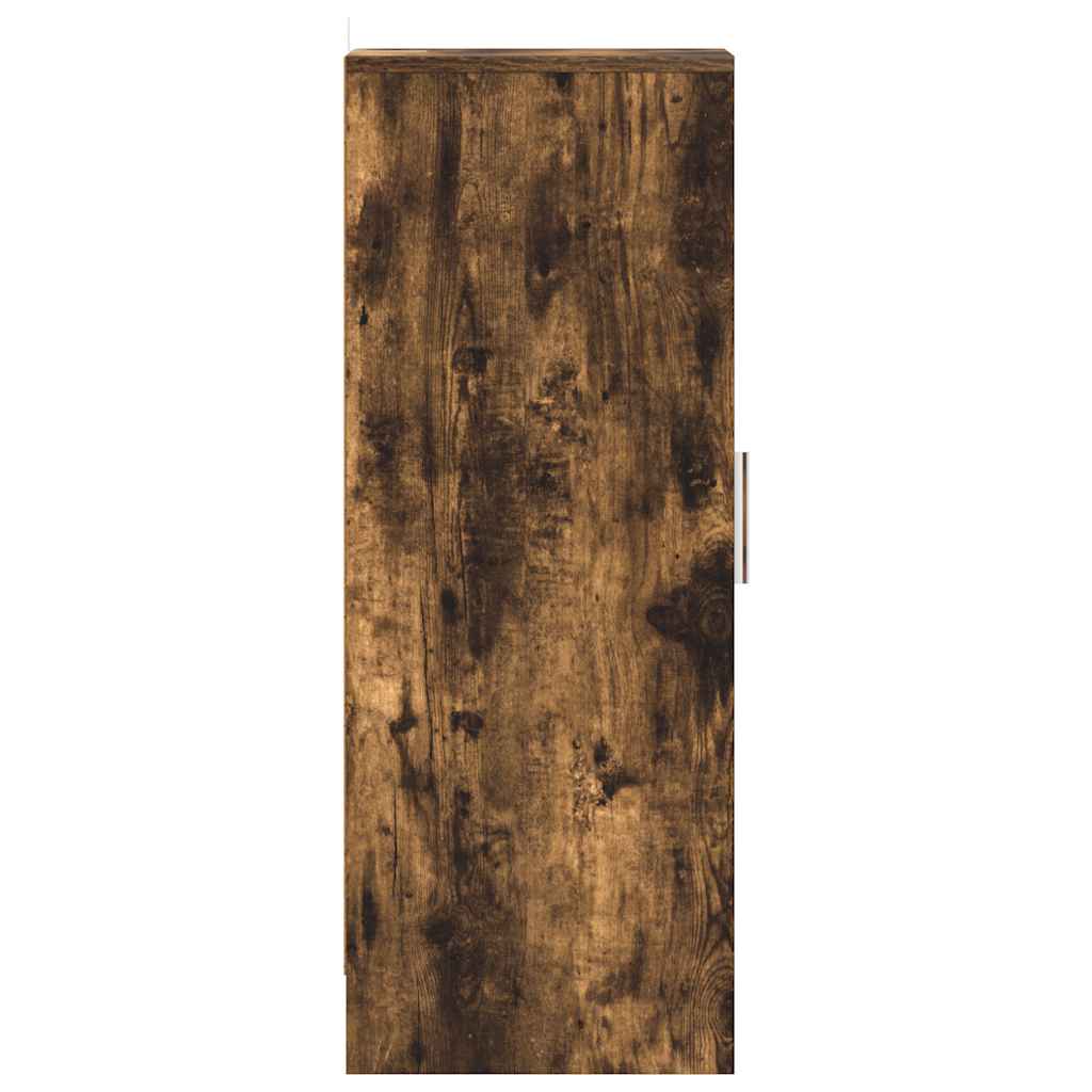 skoskab 32x35x92 cm konstrueret træ røget egetræ