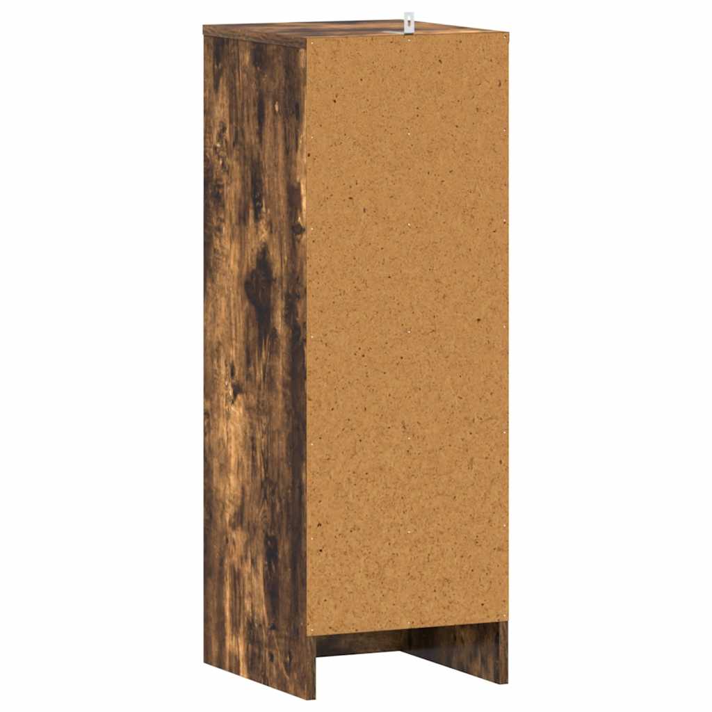 skoskab 32x35x92 cm konstrueret træ røget egetræ