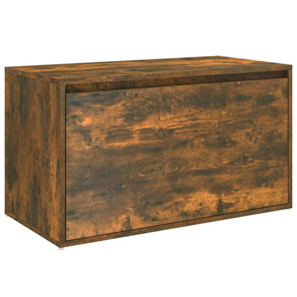entrébænk 80x40x45 cm konstrueret træ røget egetræsfarve