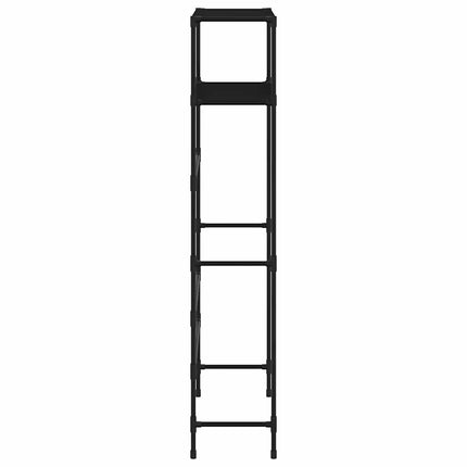 opbevaringsstativ med 2 hylder 69x28x143 cm jern sort