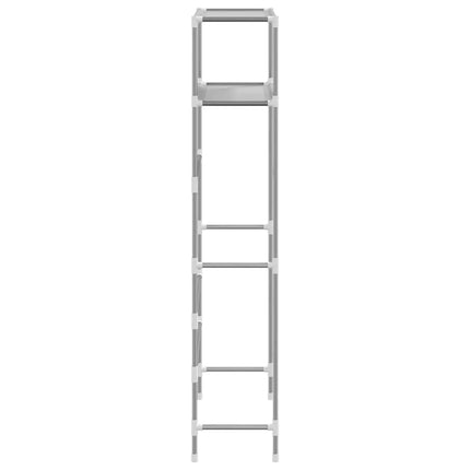 opbevaringsstativ med 2 hylder 69x28x143 cm jern grå