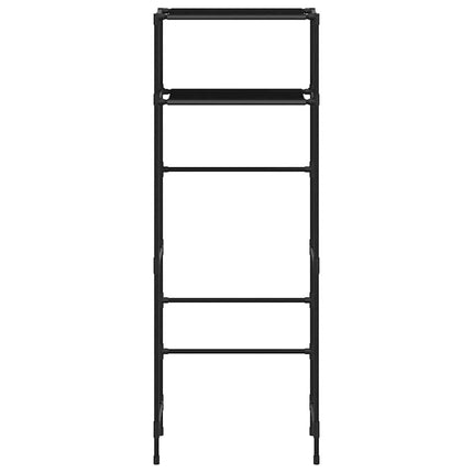 opbevaringsstativ med 2 hylder 53,5x28x143 cm jern sort