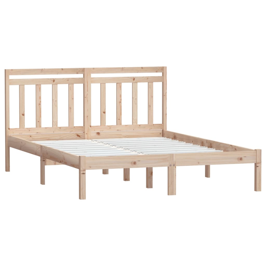 sengeramme 135x190 cm dobbelt massivt træ