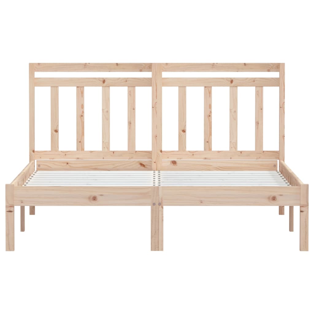 sengeramme 135x190 cm dobbelt massivt træ