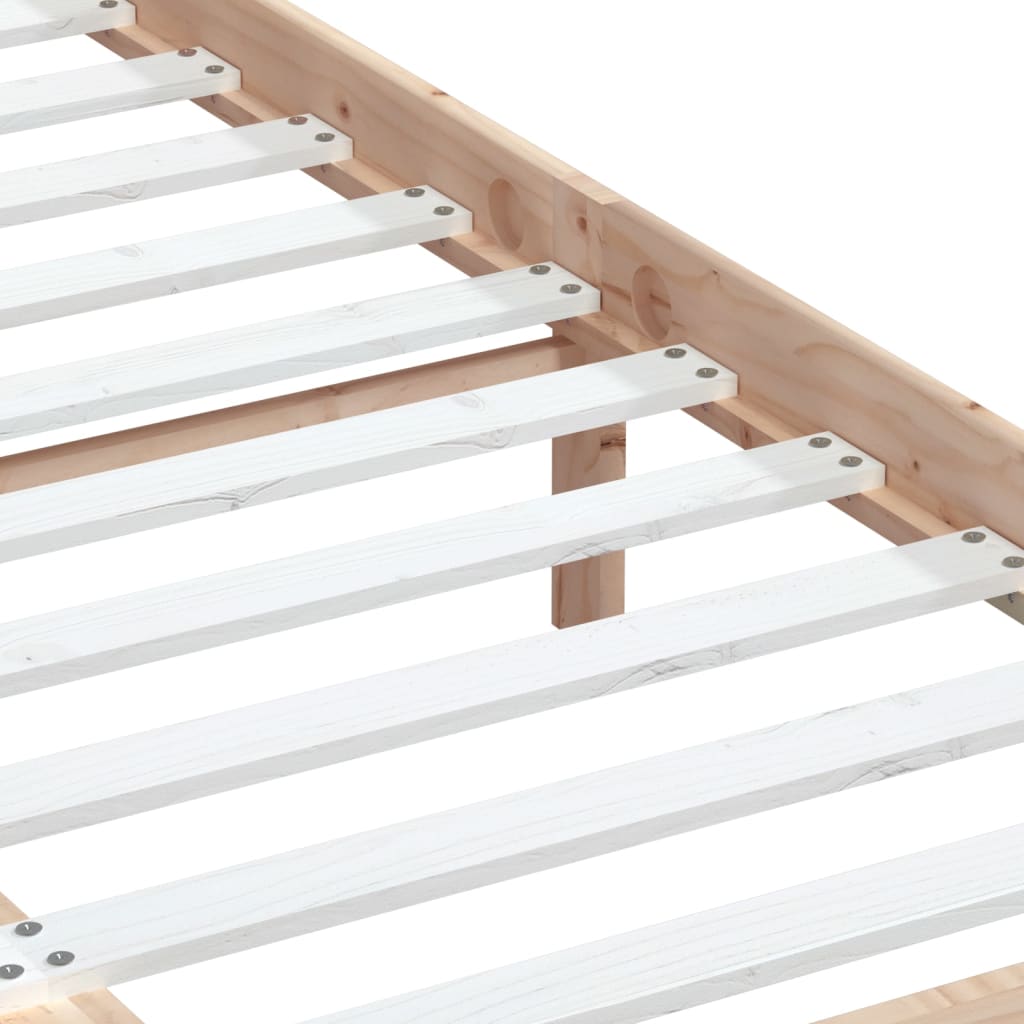 sengeramme 135x190 cm dobbelt massivt træ