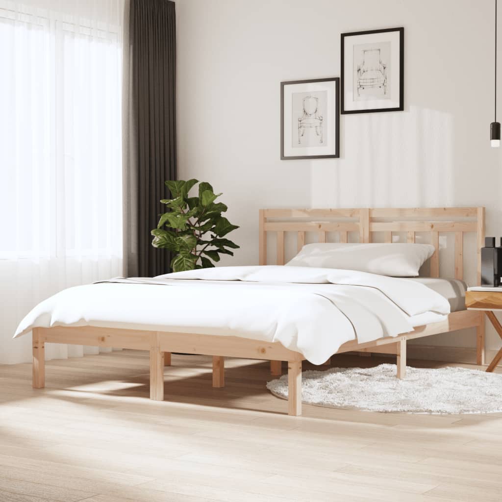 sengeramme 140x190 cm massivt fyrretræ