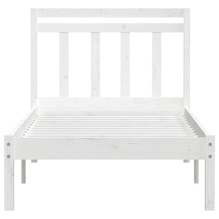 sengeramme 100x200 cm massivt fyrretræ hvid