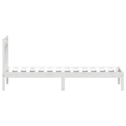 sengeramme 100x200 cm massivt fyrretræ hvid