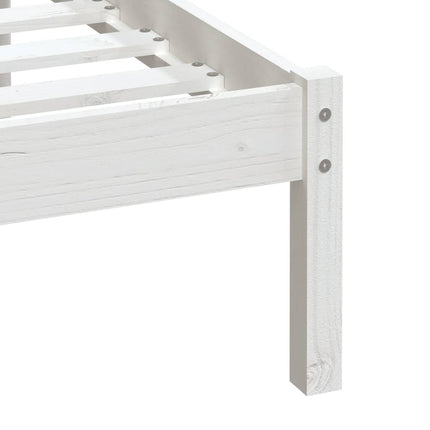 sengeramme 100x200 cm massivt fyrretræ hvid