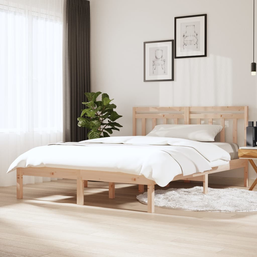 sengeramme 140x200 cm massivt fyrretræ