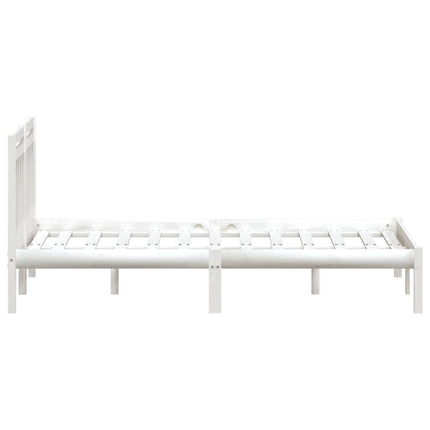 sengeramme 150x200 cm King Size massivt træ hvid