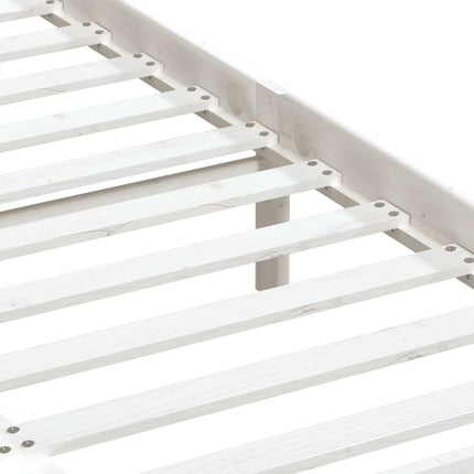 sengeramme 150x200 cm King Size massivt træ hvid