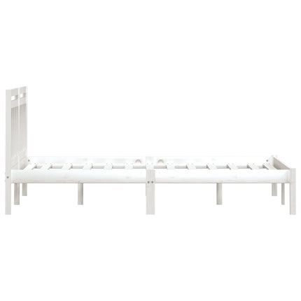 sengeramme 160x200 cm King Size massivt fyrretræ hvid