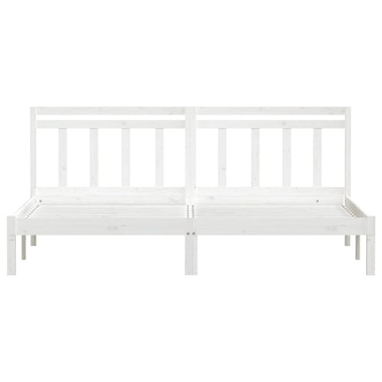 sengeramme 180x200 cm Super King massivt træ hvid