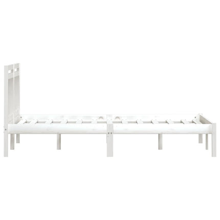 sengeramme 180x200 cm Super King massivt træ hvid