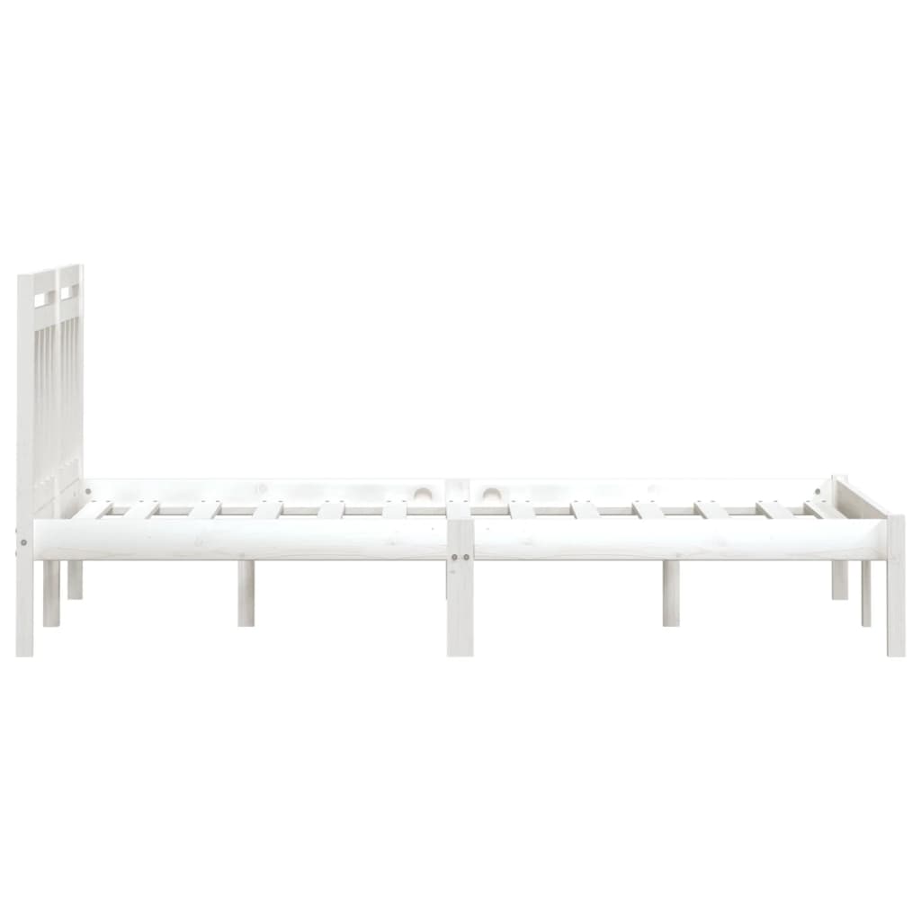 sengeramme 180x200 cm Super King massivt træ hvid