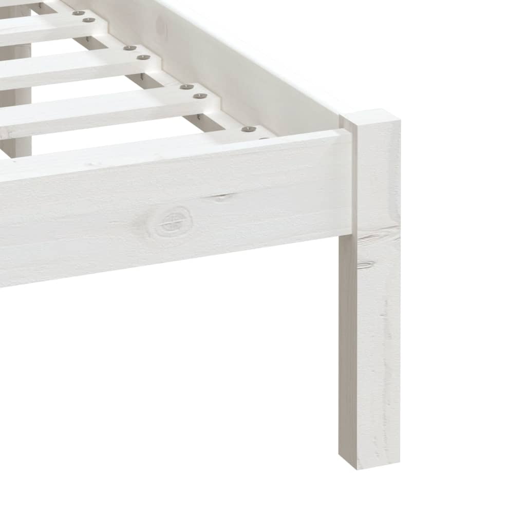 sengeramme 180x200 cm Super King massivt træ hvid
